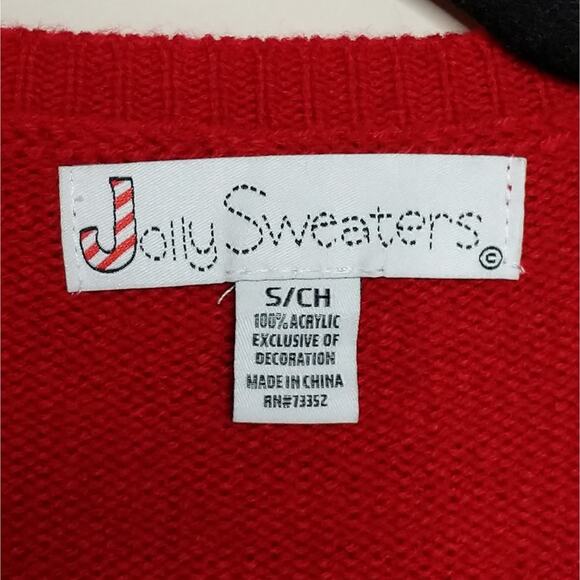 Jolly Sweaters Red and Blue Sweater Reindeer Camo and Plaid - Size S - Picture 6 of 7